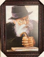 The Chazon Ish R' Avrohom Yeshaya Karelitz 17" x 23" Framed Canvas-with Hat