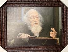 R' Elyashiv Learning 17" x 23" Framed Canvas