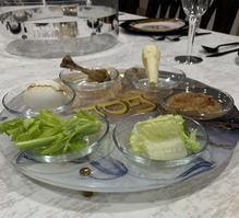 Acrylic Seder Plate By Shira Auman Gold/Silver