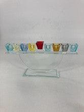 Crystal Menorah-Multicolor Design-5.5"H x 11"L