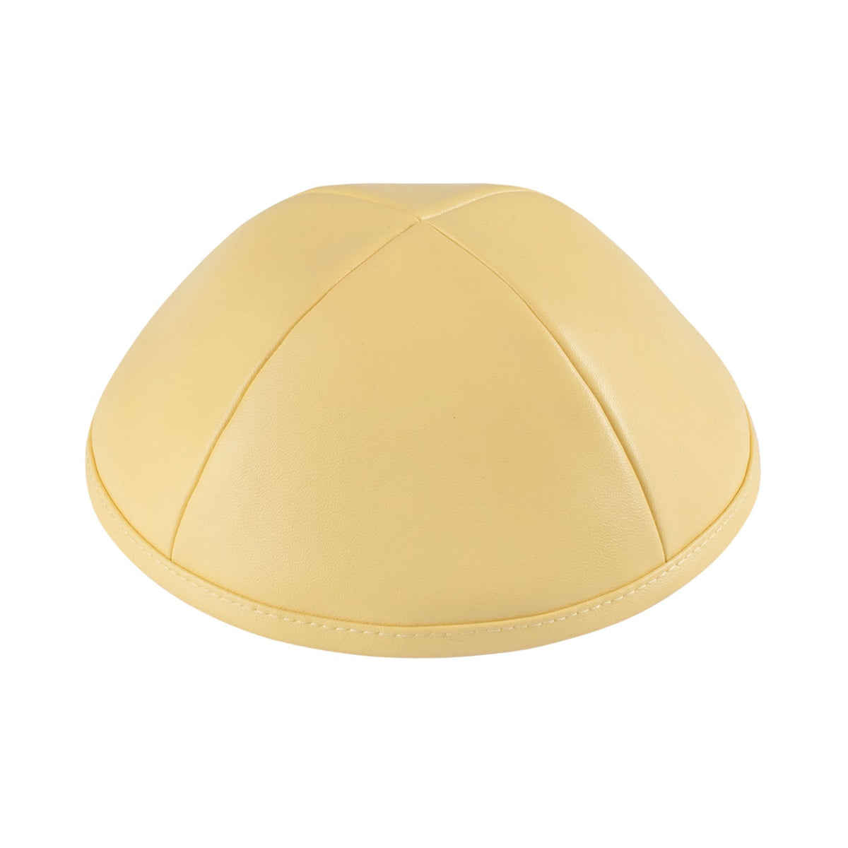 IKIPPAH PALE YELLOW LEATHER YARMULKE