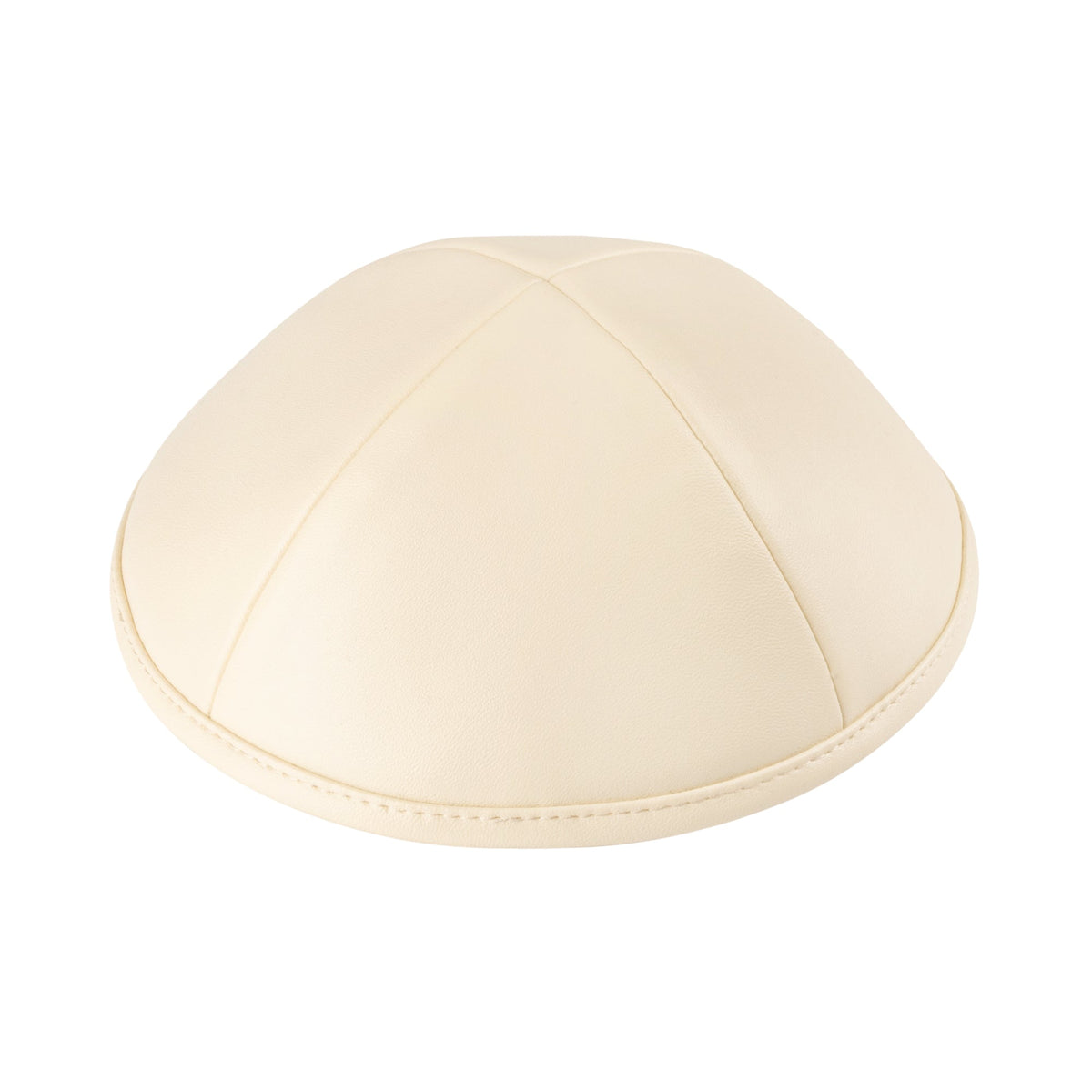 IKIPPAH CREAM LEATHER YARMULKE
