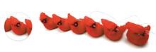 9' Cardinals garland with 6 7" cardinals