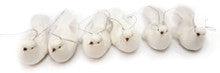 9' Bird garland with 6 9" white birds