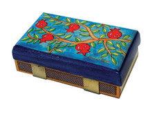 Light Blue Pomegranates Match Box