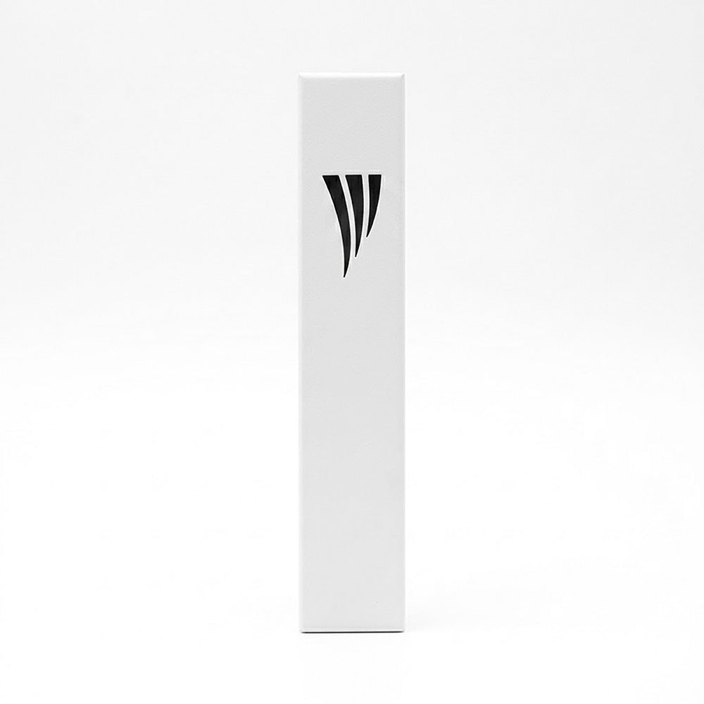 Emanuel Metal Mezuzah Case-12cm (White)