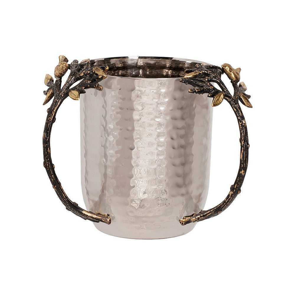 Emanuel Hammered Washing Cup with Tree of Life Branches