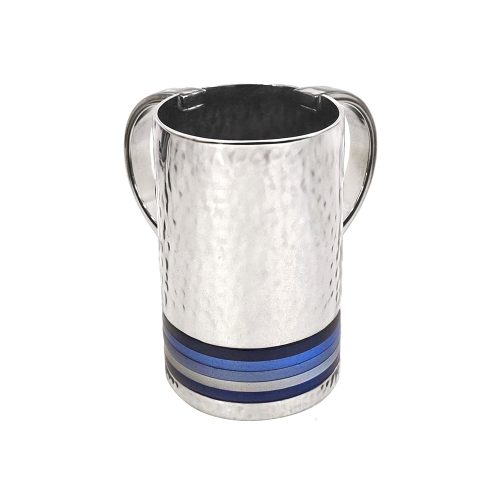 Netilat Yadayim Cup - Hammer Work + Rings