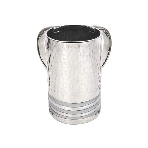 Netilat Yadayim Cup - Hammer Work + Rings