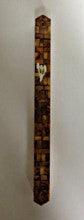 Olive Wood Mezuzah Case- Kotel Print 24cm