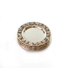 Grape Design Silverplate Kiddush Plate-6 Pack