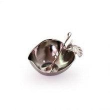 Nickle Half Apple Honey Dish w/ Spoon