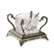 Crystal Salt Dish on Stand w/ Spoon