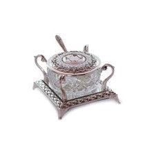 Silverplate Honey Dish-Crystal