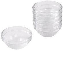 GLASS BOWLS FOR SEDER PLATES-MEDIUM