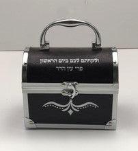 Hard Treasure Chest Esrog Box-- Leather Look