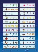 Embossed Plastic Poster-- Alef Bet 2