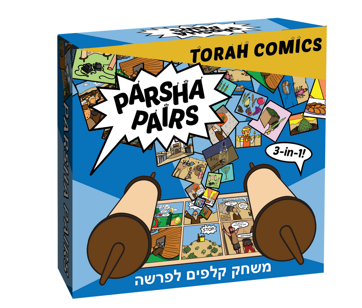 Torah Comics Parsha Pairs 3 in 1 Card Game