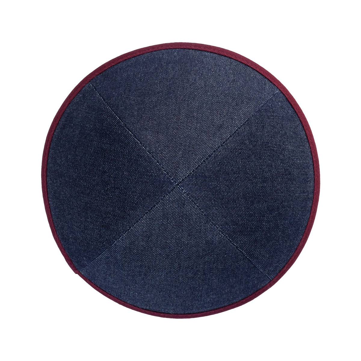IKIPPAH DARK DENIM COLORS W/ COLORED RIM YARMULKE