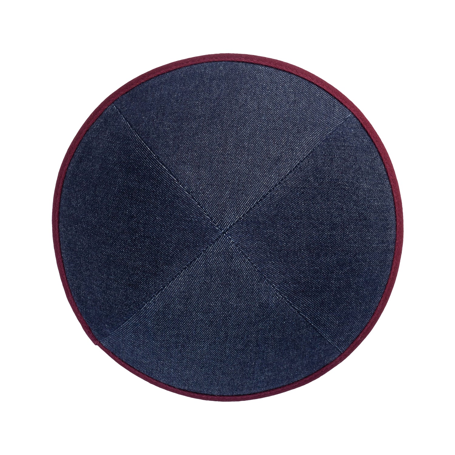 IKIPPAH DARK DENIM COLORS W/ COLORED RIM YARMULKE