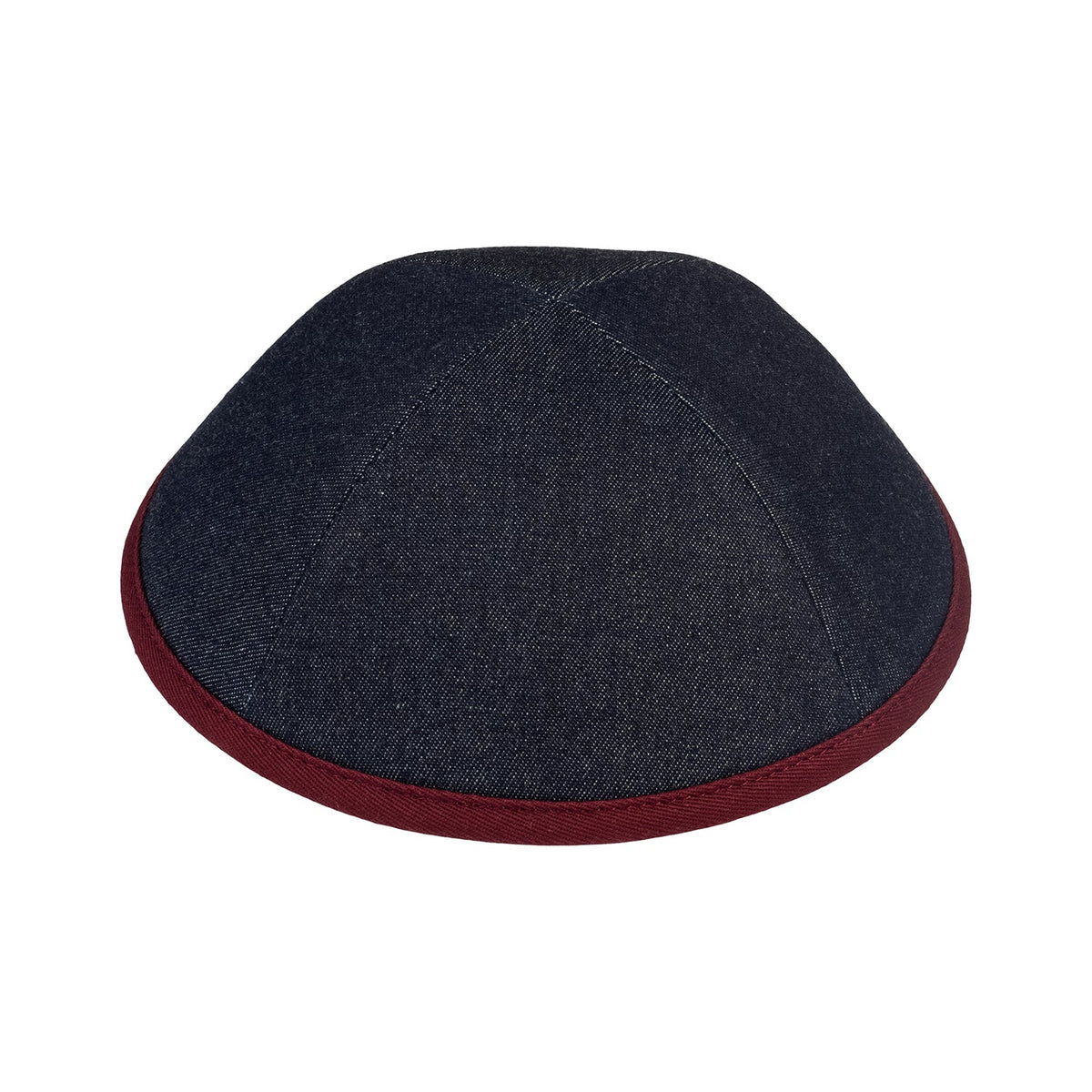IKIPPAH DARK DENIM COLORS W/ COLORED RIM YARMULKE