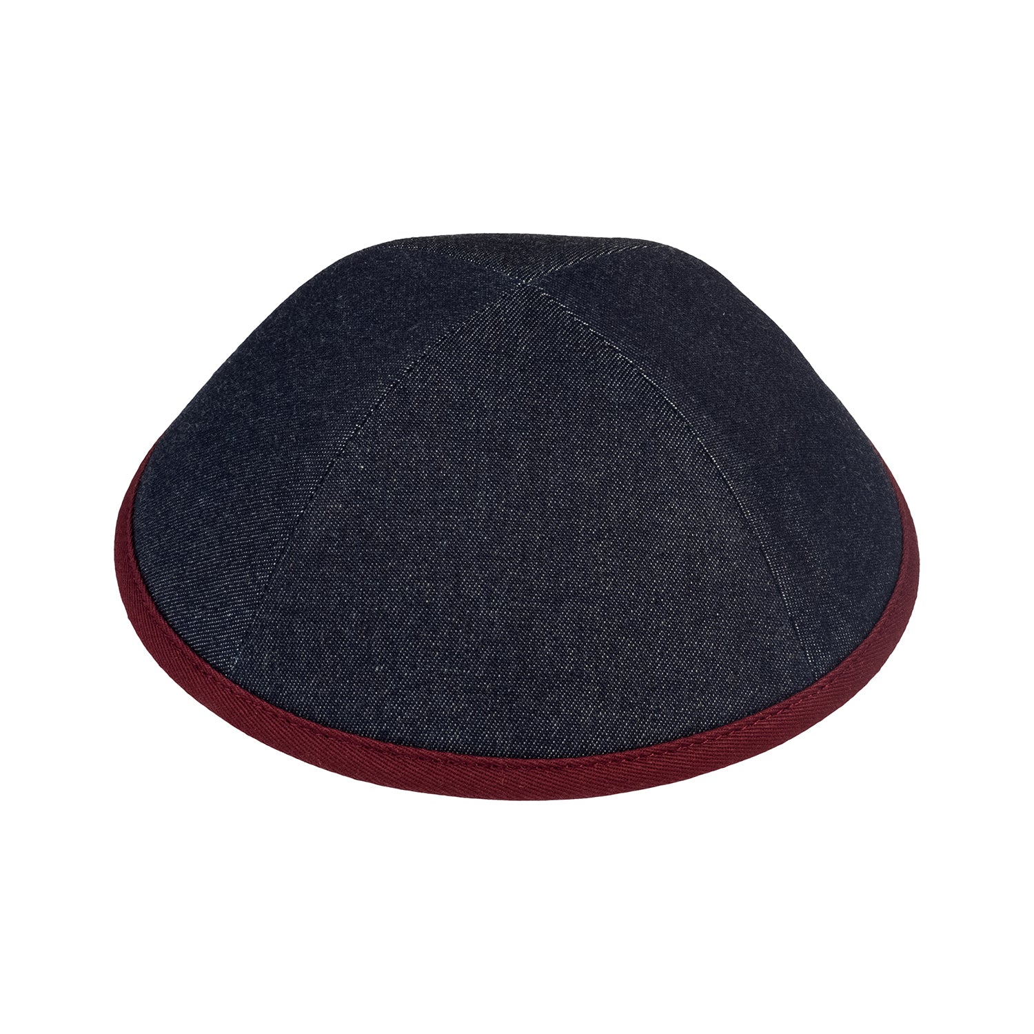 IKIPPAH DARK DENIM COLORS W/ COLORED RIM YARMULKE