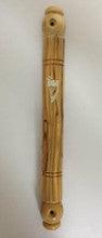 Round Olive Wood Mezuzah Case 15cm