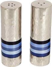 Emanuel Hammered Salt and Pepper Shaker Set- Blues