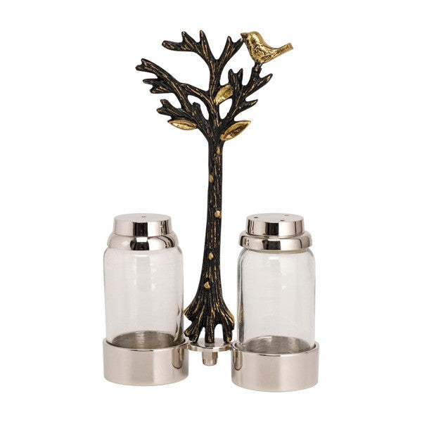 Emanuel Salt & Pepper Glass with Tree of Life