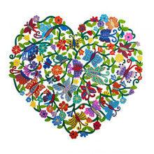 Laser Cut Hand Painted Heart-Butterflies