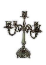 5 Branch Nickel plated candlesticks