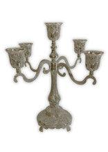 5 Branch S/P Filigree Candelabra 9"