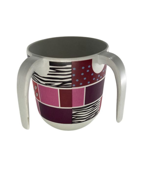 Hadarya Bamboo Washcup- Pink/Purple-Pom.-Blessing
