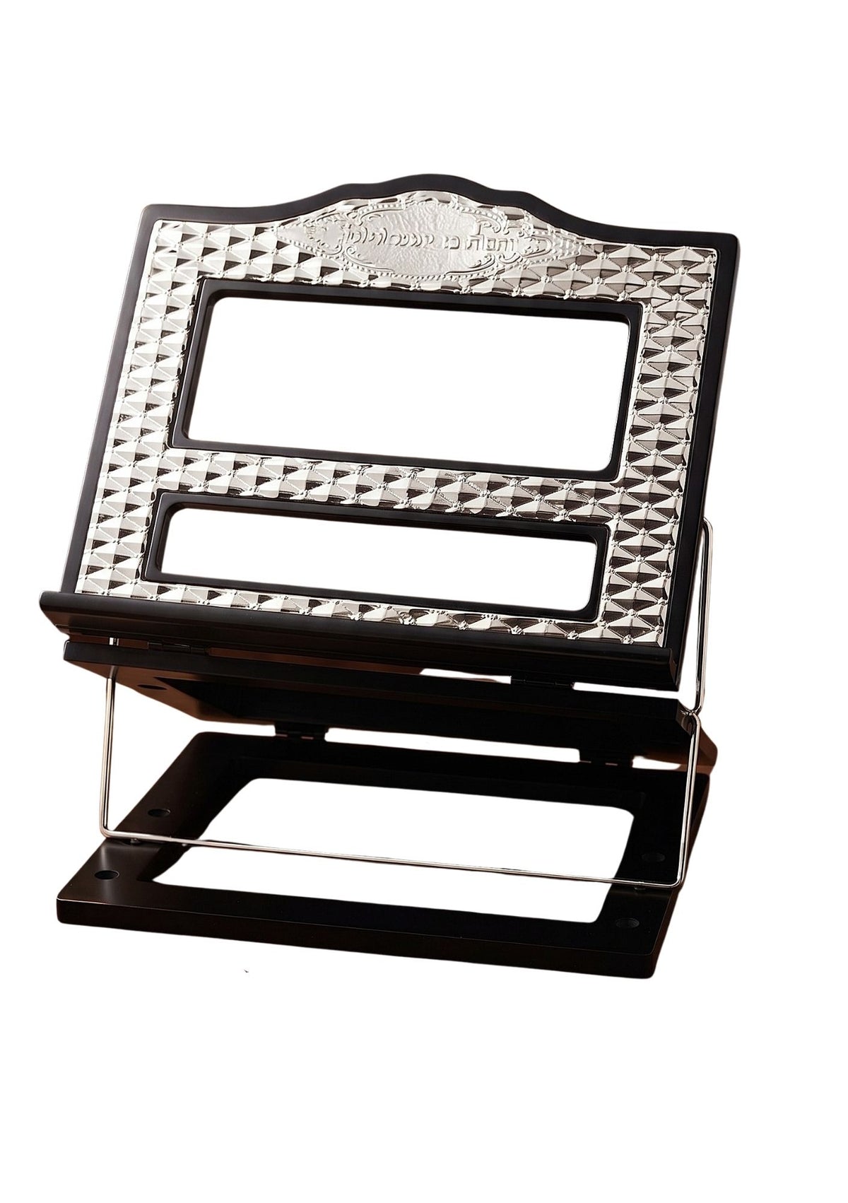 Multi-level Wood Shtender-Silverplate Pillows Design