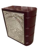 Silverplate & Wood Tzedaka Box
