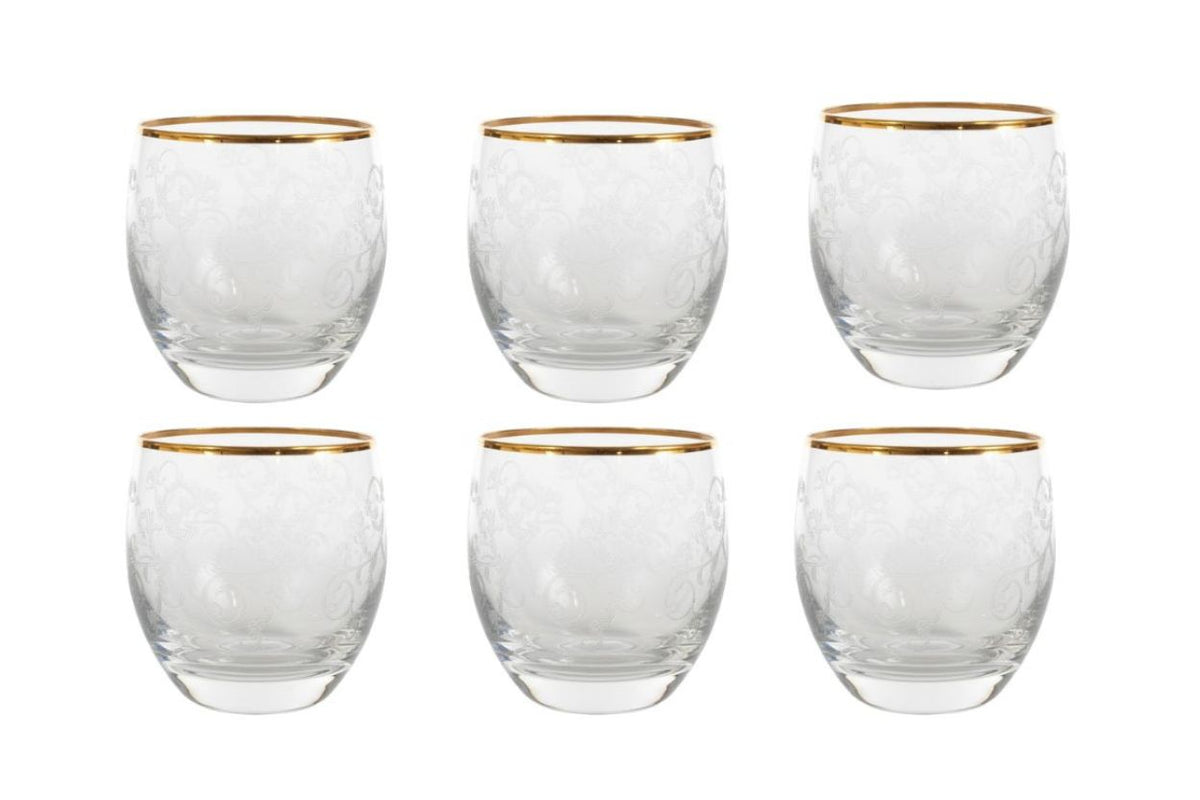 Set of 6 Glass Kiddush Cups 130ml