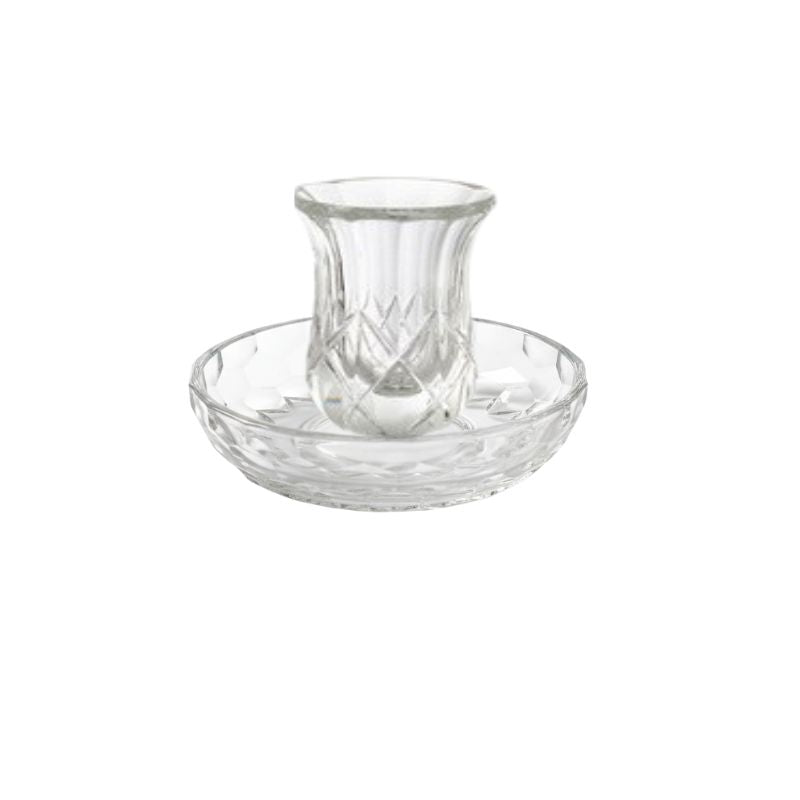 Crystal Kiddush Cup w/ Plate