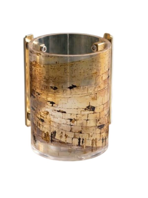 Acrylic Washing Cup Kotel Design-Gold/White Handles