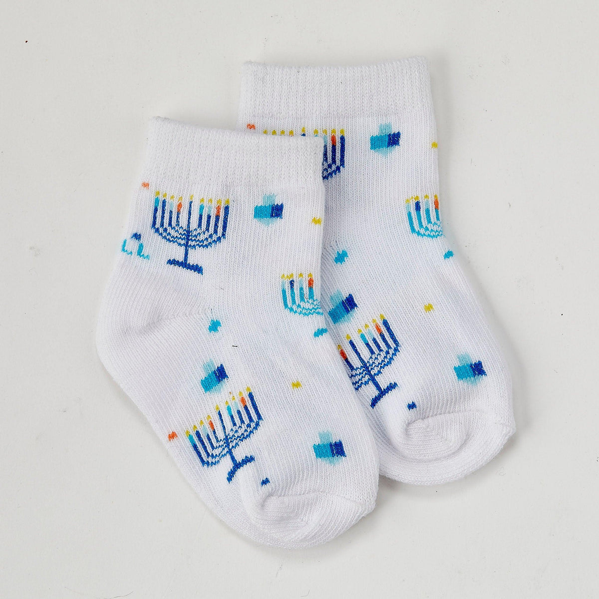 CHANUKAH SOCKS, COTTON BLEND, BABY, CARDED