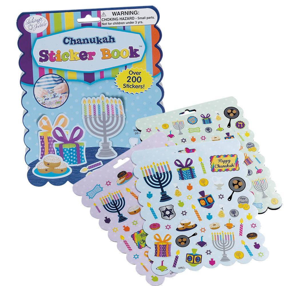 CHANUKAH STICKER BOOK, 200+ STICKERS, 4 PAGES,6"x7.5"