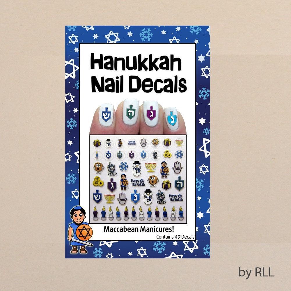 MIDRASH MANICURES HANUKKAH NAIL DECALS, INC 49 DECALS