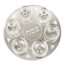 Crystal Seder Plate-15" Lace Design