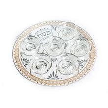 Crystal Seder Plate-15" Bow Design