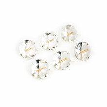 Set of 6 Crystal Diamond Shaped Napkin Weights-- Blessings -English