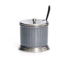 Enamel Gray/Silver Honey Dish