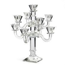 9 Branch Crystal Candelabra-- 16"