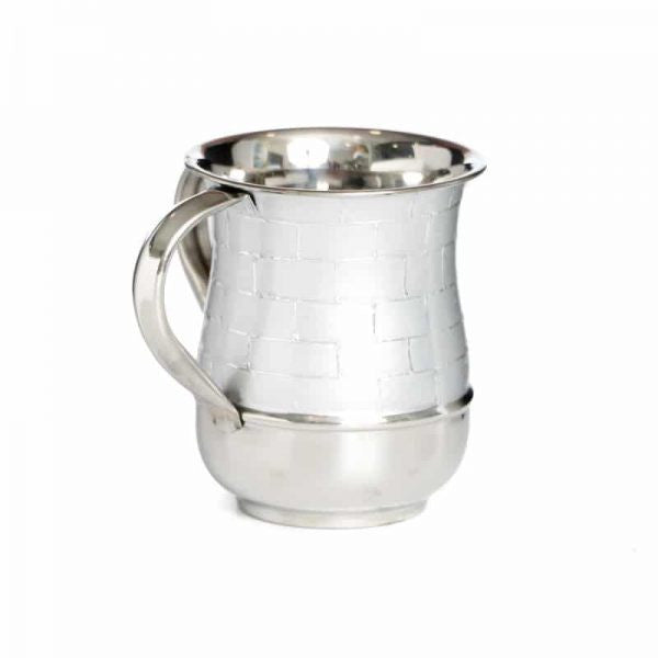 Jerusalem Stone Look Washing Cup-Silver