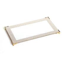 Mirror Tray-Gold-Diamonds 9"x5"