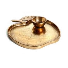 Copper Metal Apple Tray/Honey Dish