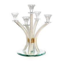 Crystal Candlelabra 5 Branch-14"H